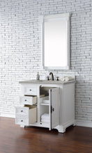 Load image into Gallery viewer, Providence 36&quot; Single Vanity Cabinet, Bright White, w/ 3 CM Eternal Serena Quartz Top James Martin