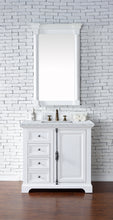 Load image into Gallery viewer, Providence 36&quot; Bright White Single Vanity w/ 3 CM Carrara Marble Top James Martin