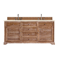 Load image into Gallery viewer, Savannah 72&quot; Double Vanity Cabinet, Driftwood, w/ 3 CM Eternal Marfil Quartz Top