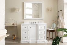 Load image into Gallery viewer, De Soto 48&quot; Single Vanity, Bright White w/ 3 CM Arctic Fall Solid Surface Top