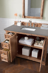 Bathroom Vanities Outlet Atlanta Renovate for LessProvidence 48" Single Vanity Cabinet, Driftwood, w/ 3 CM Grey Expo Quartz Top