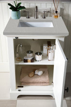 Load image into Gallery viewer, Providence 26&quot; Single Vanity Cabinet, Bright White, w/ 3 CM Eternal Serena Quartz Top