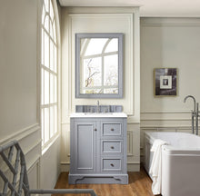 Load image into Gallery viewer, De Soto 30&quot; Single Vanity, Silver Gray w/ 3 CM White Zeus Quartz Top
