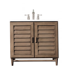 Load image into Gallery viewer, Portland 36&quot; Single Vanity Whitewashed Walnut, w/ 3 CM White Zeus Quartz Top