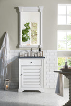 Load image into Gallery viewer, Savannah 26&quot; Single Vanity Cabinet, Bright White, w/ 3 CM Charcoal Soapstone Quartz Top