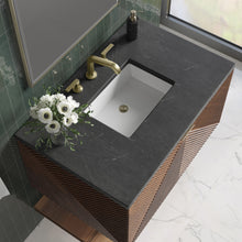 Load image into Gallery viewer, Bathroom Vanities Outlet Atlanta Renovate for LessMarcello 36&quot; Single Vanity, Chestnut w/ 3CM Charcoal Soapstone Top