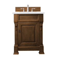 Load image into Gallery viewer, Brookfield 26&quot; Single Vanity, Country Oak w/ 3 CM Classic White Quartz Top