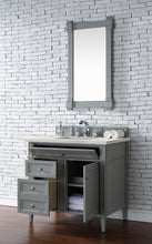 Load image into Gallery viewer, Bathroom Vanities Outlet Atlanta Renovate for LessBrittany 36&quot; Urban Gray Single Vanity w/ 3 CM Eternal Jasmine Pearl Quartz Top