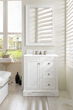 Load image into Gallery viewer, De Soto 30&quot; Single Vanity, Bright White, w/ 3 CM Classic White Quartz Top James Martin