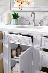 Bathroom Vanities Outlet Atlanta Renovate for LessBristol 60" Single Vanity, Bright White, w/ 3 CM Classic White Quartz Top