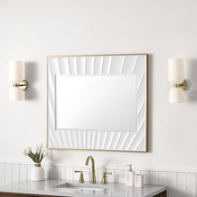 Load image into Gallery viewer, Soleil 36&quot; Mirror, Matte White with Gold