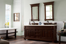 Load image into Gallery viewer, Brookfield 72&quot; Double Vanity, Burnished Mahogany w/ 3 CM Eternal Marfil Quartz Top