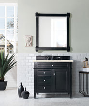 Load image into Gallery viewer, Brittany 36&quot; Black Onyx Single Vanity w/ 3 CM Eternal Marfil Quartz Top