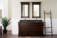 Load image into Gallery viewer, Brookfield 60&quot; Double Vanity, Burnished Mahogany w/ 3 CM Charcoal Soapstone Quartz Top