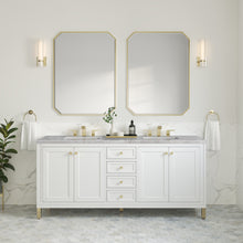 Load image into Gallery viewer, Chicago 72&quot; Double Vanity, Glossy White w/ 3CM Eternal Jasmine Pearl Top
