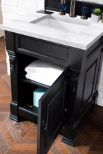 Load image into Gallery viewer, Bathroom Vanities Outlet Atlanta Renovate for LessBrookfield 26&quot; Single Vanity, Antique Black w/ 3 CM Arctic Fall Solid Surface Top