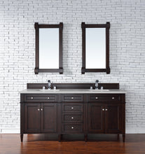 Load image into Gallery viewer, Brittany 72&quot; Burnished Mahogany Double Vanity w/ 3 CM Eternal Serena Quartz Top