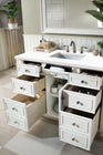 Bathroom Vanities Outlet Atlanta Renovate for LessBristol 48" Single Vanity, Bright White, w/ 3 CM White Zeus Quartz Top