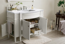 Load image into Gallery viewer, Brittany 46&quot; Single Vanity, Bright White w/ 3 CM Arctic Fall Solid Surface Top