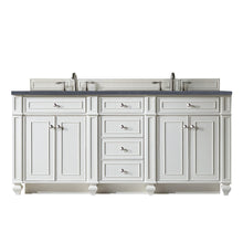 Load image into Gallery viewer, Bristol 72&quot; Double Vanity, Bright White, w/ 3 CM Charcoal Soapstone Quartz Top