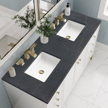 Load image into Gallery viewer, Chicago 60&quot; Double Vanity, Glossy White w/ 3CM Charcoal Soapstone Top