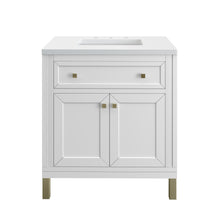 Load image into Gallery viewer, Chicago 30&quot; Single Vanity, Glossy White w/ 3CM White Zeus Top