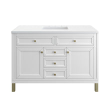 Load image into Gallery viewer, Chicago 48&quot; Single Vanity, Glossy White w/ 3CM White Zeus Top