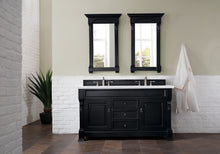 Load image into Gallery viewer, Brookfield 60&quot; Double Vanity, Antique Black w/ 3 CM Arctic Fall Solid Surface Top