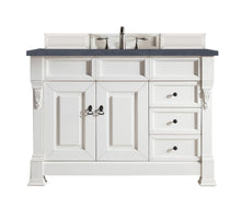 Load image into Gallery viewer, Brookfield 48&quot; Single Vanity, Bright White w/ 3 CM Charcoal Soapstone Quartz Top