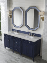 Load image into Gallery viewer, Brittany 72&quot; Victory Blue Double Vanity w/ 3 CM Eternal Serena Quartz Top