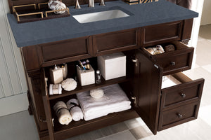 Bathroom Vanities Outlet Atlanta Renovate for LessBrookfield 48" Single Vanity, Burnished Mahogany w/ 3 CM Charcoal Soapstone Quartz Top