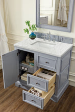 Load image into Gallery viewer, Bathroom Vanities Outlet Atlanta Renovate for LessDe Soto 36&quot; Single Vanity, Silver Gray w/ 3 CM Eternal Jasmine Pearl Quartz Top