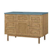 Load image into Gallery viewer, Laurent 48&quot; Single Vanity, Light Natural Oak w/ 3CM Cala Blue Top