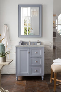 Copper Cove Encore 30" Single Vanity, Silver Gray w/ 3 CM Eternal Serena Quartz Top