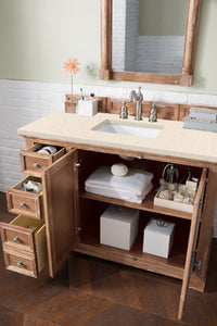 Bathroom Vanities Outlet Atlanta Renovate for LessProvidence 48" Single Vanity Cabinet, Driftwood, w/ 3 CM Eternal Marfil Quartz Top