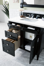 Load image into Gallery viewer, Brittany 36&quot; Black Onyx Single Vanity w/ 3 CM Classic White Quartz Top James Martin