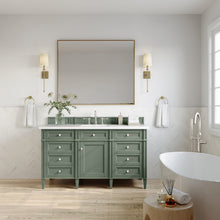 Load image into Gallery viewer, Brittany 60&quot; Single Vanity, Smokey Celadon w/ 3CM White Zeus Top