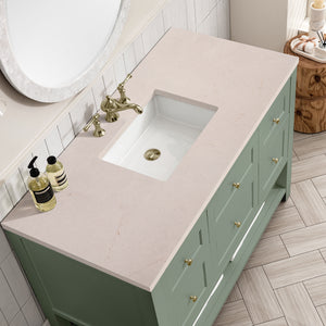 Bathroom Vanities Outlet Atlanta Renovate for LessBreckenridge 48" Single Vanity, Smokey Celadon w/ 3CM Eternal Marfil Top