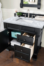 Load image into Gallery viewer, Bathroom Vanities Outlet Atlanta Renovate for LessBrookfield 36&quot; Single Vanity, Antique Black w/ 3 CM Carrara Marble Top