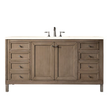Load image into Gallery viewer, Chicago 60&quot; Single Vanity, Whitewashed Walnut w/ 3 CM Eternal Marfil Quartz Top