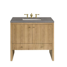 Load image into Gallery viewer, Hudson 36&quot; Single Vanity, Light Natural Oak w/ 3CM Grey Expo Top