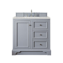 Load image into Gallery viewer, De Soto 36&quot; Single Vanity, Silver Gray w/ 3 CM Eternal Serena Quartz Top