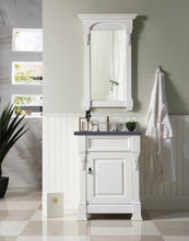 Load image into Gallery viewer, Brookfield 26&quot; Single Vanity, Bright White w/ 3 CM Charcoal Soapstone Quartz Top