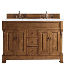 Load image into Gallery viewer, Brookfield 72&quot; Double Vanity, Country Oak w/ 3 CM Arctic Fall Solid Surface Top