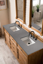 Load image into Gallery viewer, Savannah 72&quot; Double Vanity Cabinet, Driftwood, w/ 3 CM Grey Expo Quartz Top