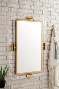 South Beach 30" Mirror, Polished Gold and Lucite