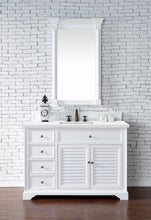 Load image into Gallery viewer, Savannah 48&quot; Bright White Single Vanity w/ 3 CM Arctic Fall Solid Surface Top