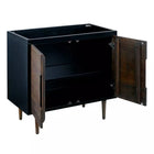 36" Bivins Java/Black Vanity Base -All Wood-