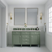 Load image into Gallery viewer, Brittany 60&quot; Double Vanity, Smokey Celadon w/ 3CM Eternal Serena Top