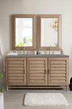 Load image into Gallery viewer, Portland 60&quot; Double Vanity Whitewashed Walnut, w/ 3 CM Grey Expo Quartz Top